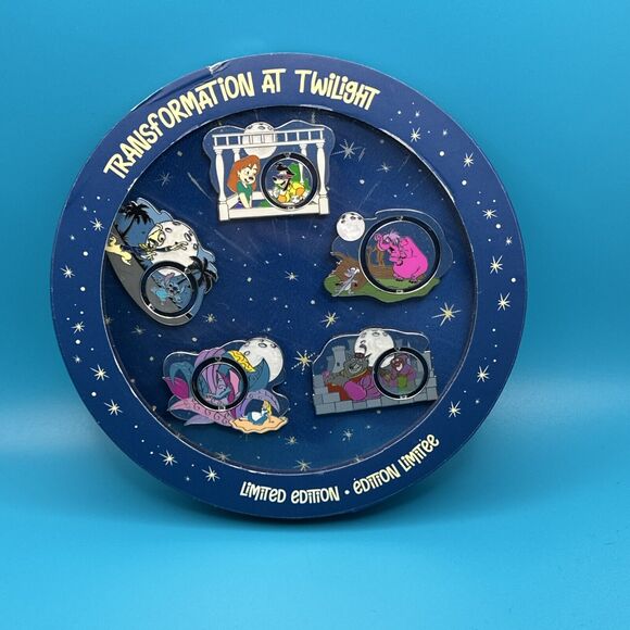 2022 Disney Parks Transformations At Twilight Halloween 5 Pin Set LE 2000